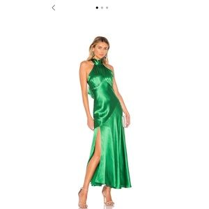 Emerald Green silk gown